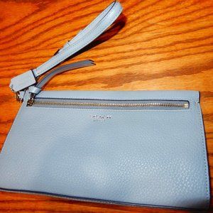 COACH clutch with wristlet BLUE NWOT